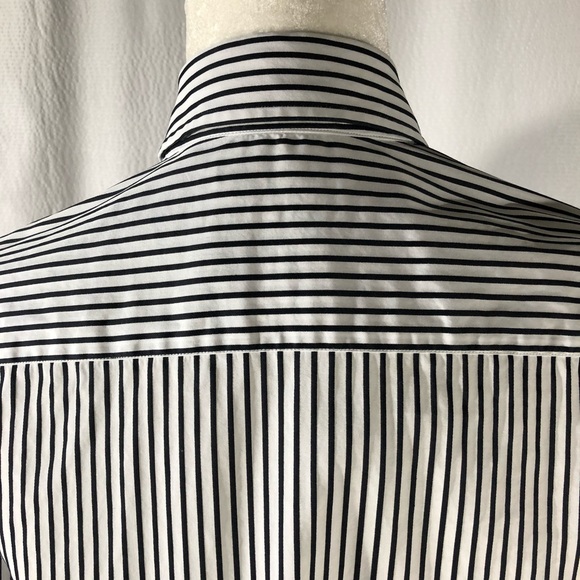 Mark Shale Black/White Striped Long Sleeve Blouse - Picture 6 of 8